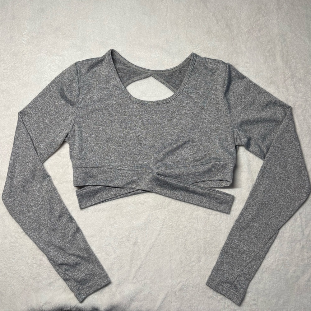 Gray Long Sleeve Women's Top